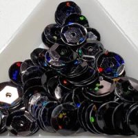 画像1: スパンコール限定276 亀甲8mm ブラックホログラム 1g