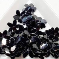 画像1: スパンコール限定290 ファイブスターフラワー10mm ブラック1g