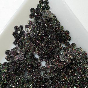 画像1: スパンコール限定316 いちごフラワー7mm ブラック1g【在庫限り・入荷予定無し】 (1)