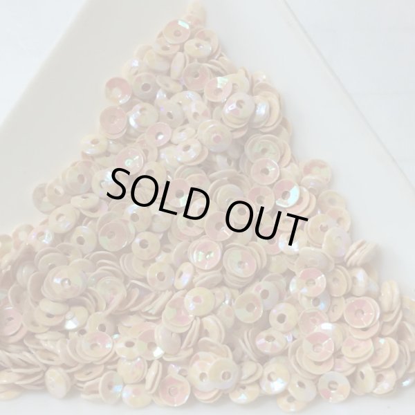 画像1: スパンコール763　ラウンド3mm　ベージュ　2g (1)