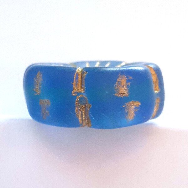 画像3: ウランビーズ361　ブルー　フラワー（1個） (3)