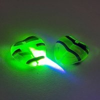 画像1: ウランビーズ363 ハート イエロー×ブラウン(2個入り)