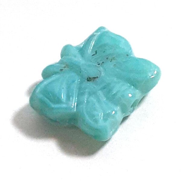 画像4: ウランビーズ364　ブルー　バタフライ（3個入り）【年代物】 (4)