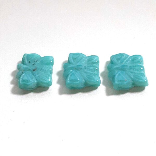 画像3: ウランビーズ364　ブルー　バタフライ（3個入り）【年代物】 (3)