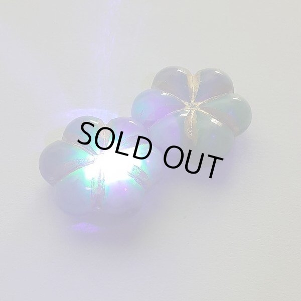 画像2: ウランビーズ374　ブルー　花形17mm（2個入り） (2)