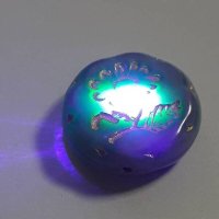 画像1: ウランスペシャル1010 フラットラウンド(花) ブルー(1個)